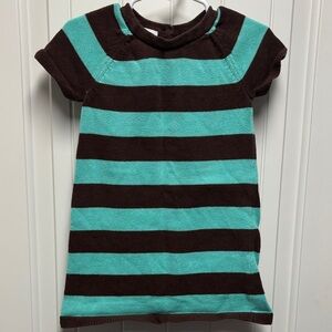 Wonderkids Brown and Teal Knit Dress